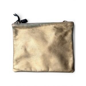 Clare V Crossbody Women M Metallic Leather Bag Edgy‎ Distressed Grunge